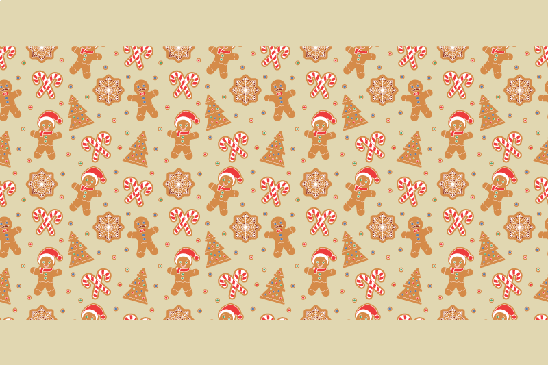 Gingerbread Santa Claus Christmas placemats - TenStickers
