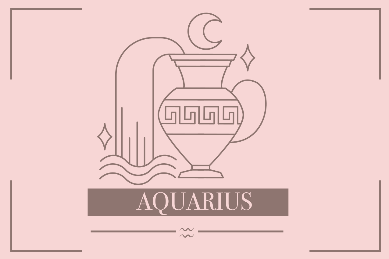 Aquarius Zodiac Symbol placemats with quote - TenStickers
