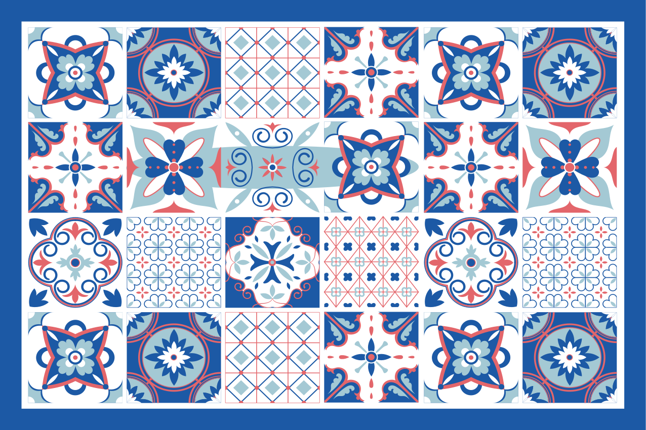 Placemat with intricate tile design - TenStickers