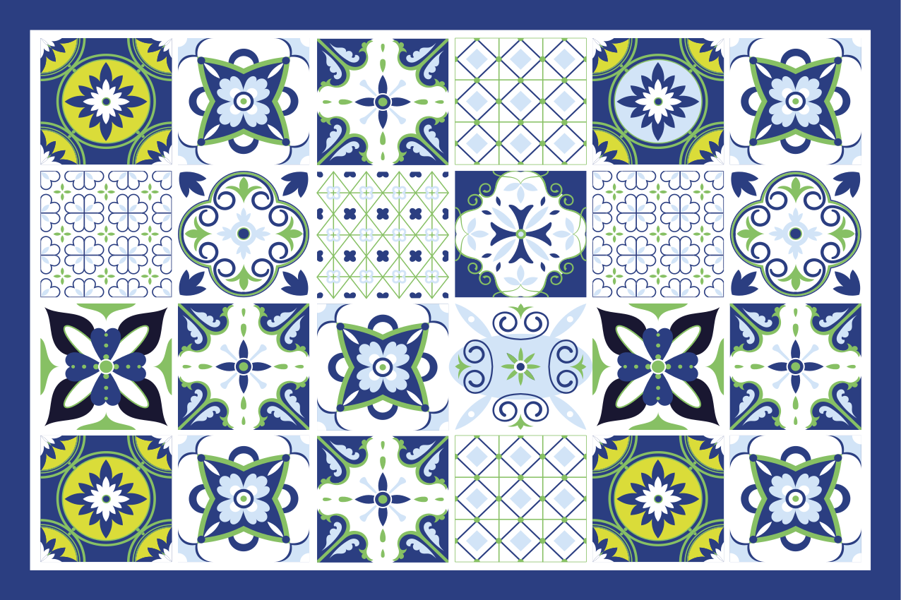 Placemat lively geometric designs - TenStickers