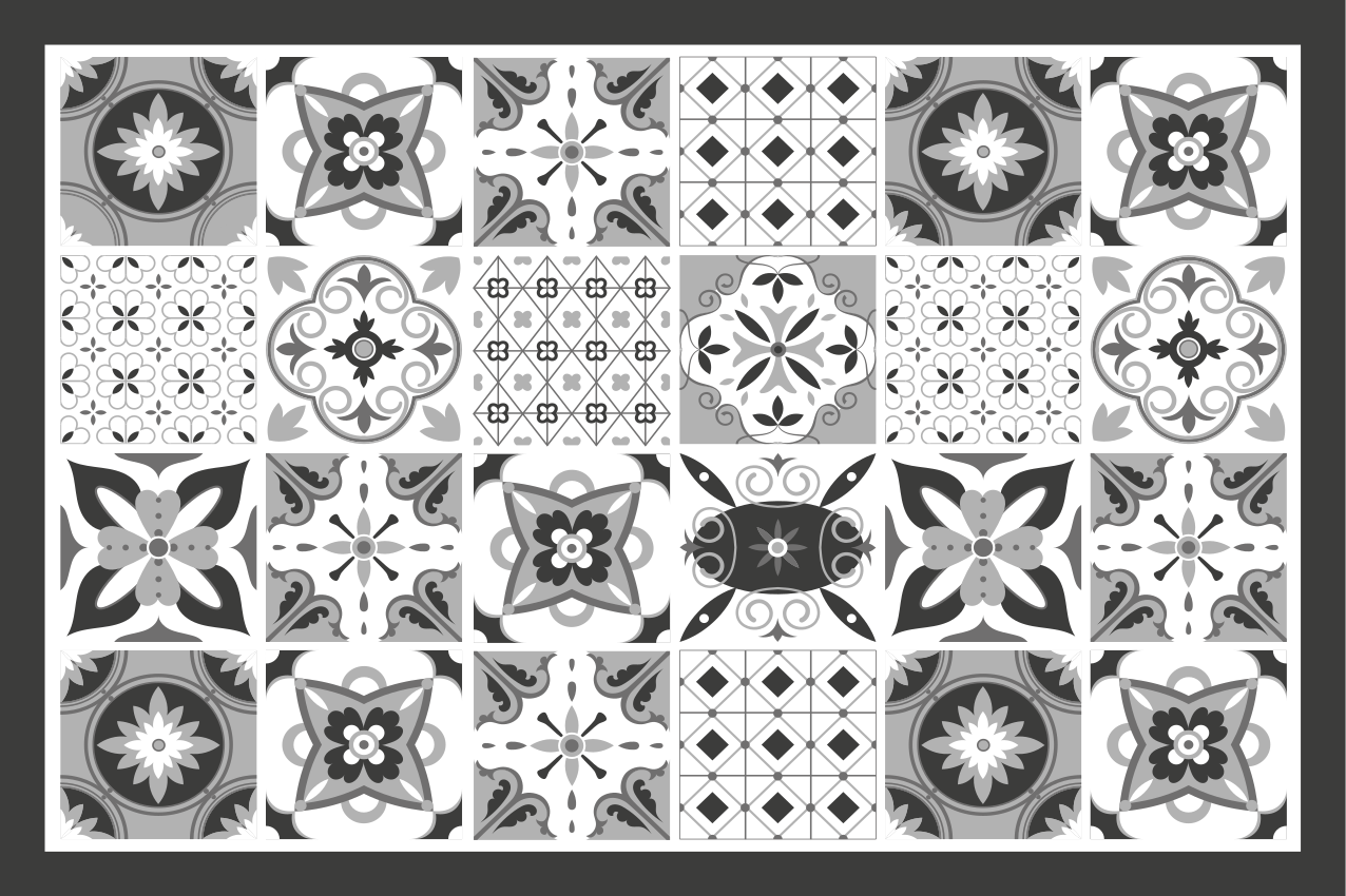 Placemat elegant patterned tile design - TenStickers