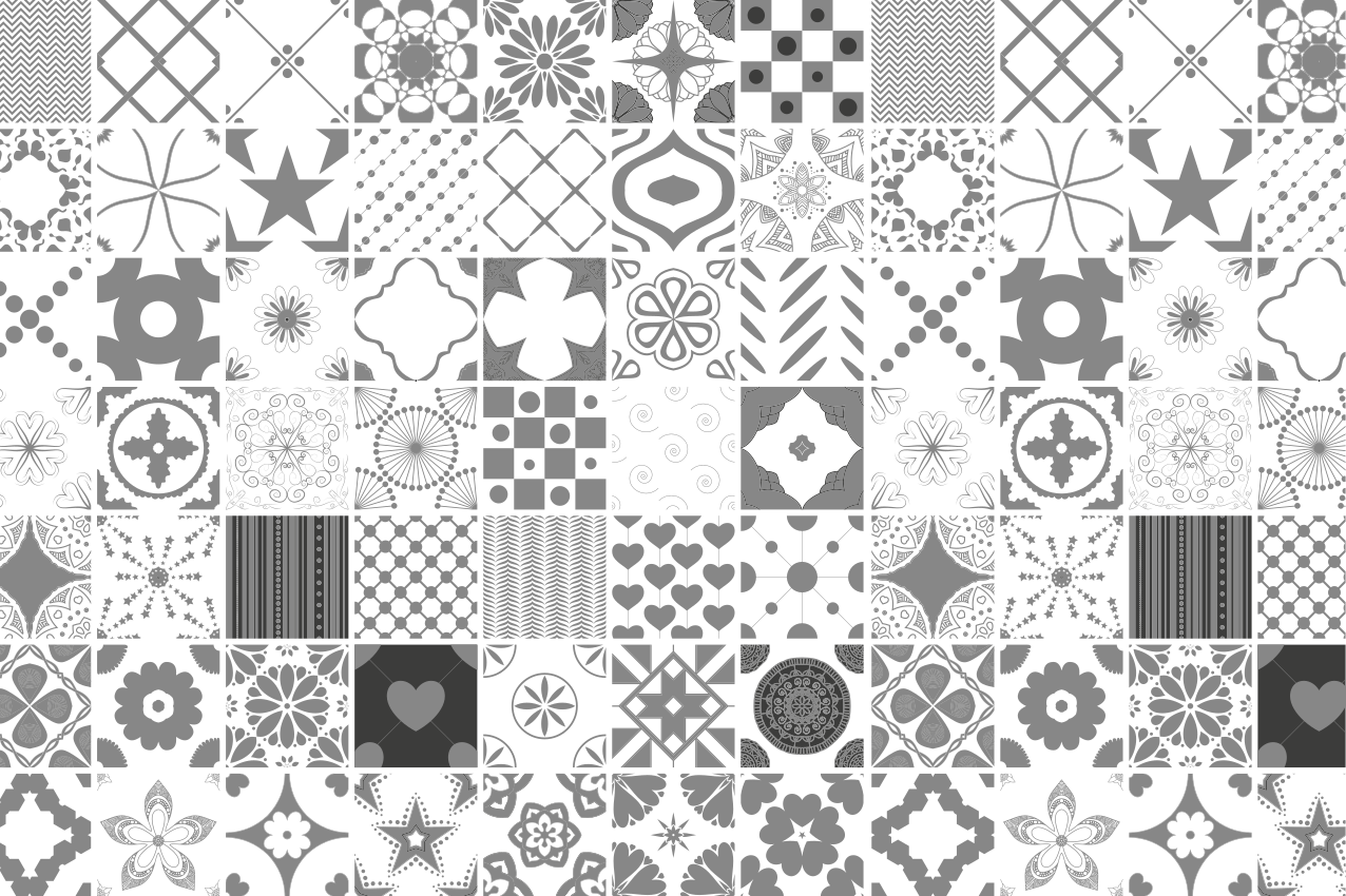 Placemat patterned monochrome texture - TenStickers