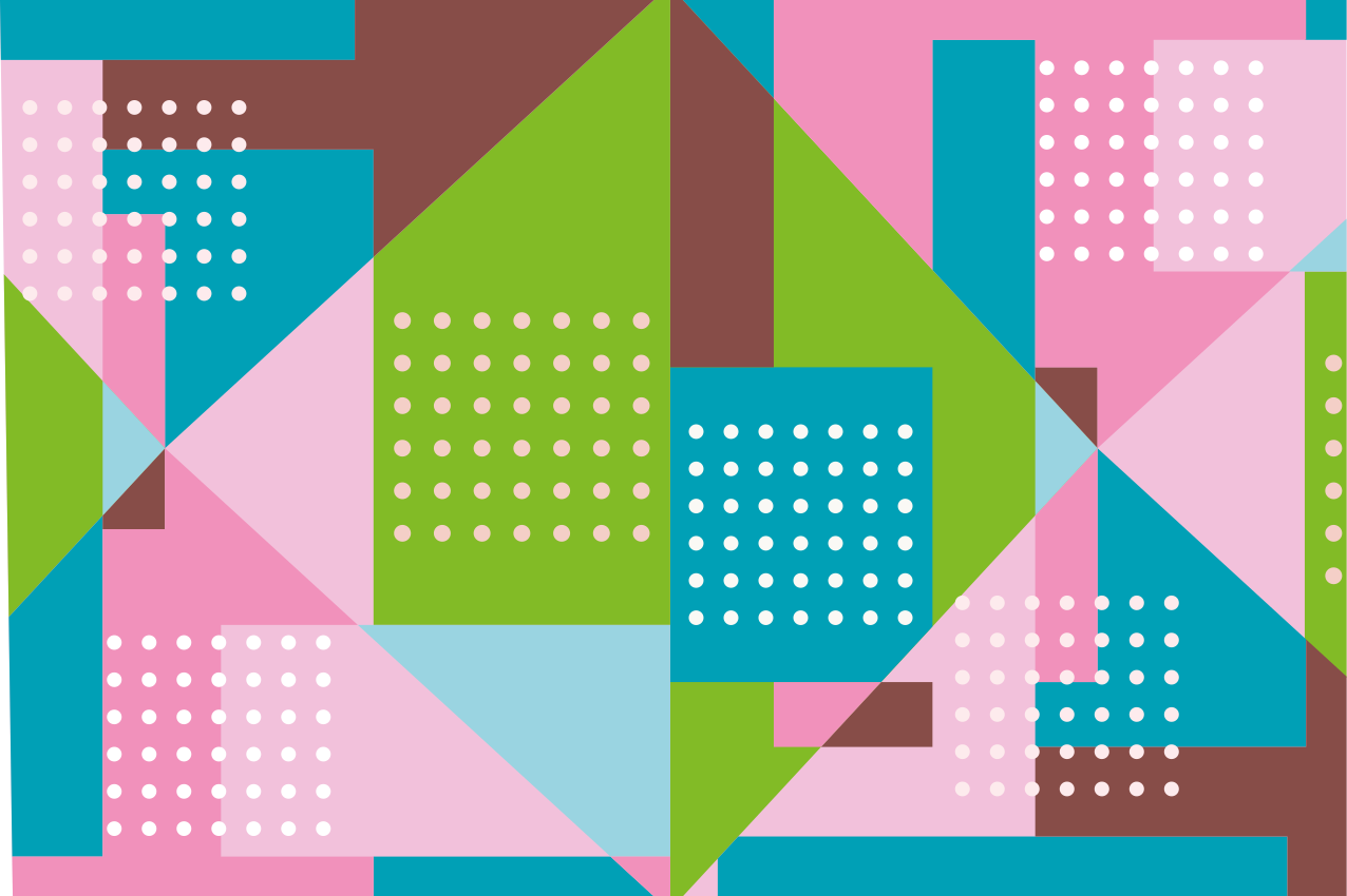 Modern placemats with a bright geometric design - TenStickers