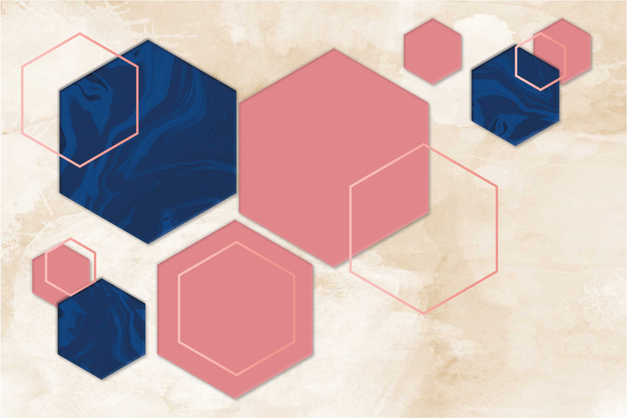 Modern placemats with hexagonal pattern design - TenStickers