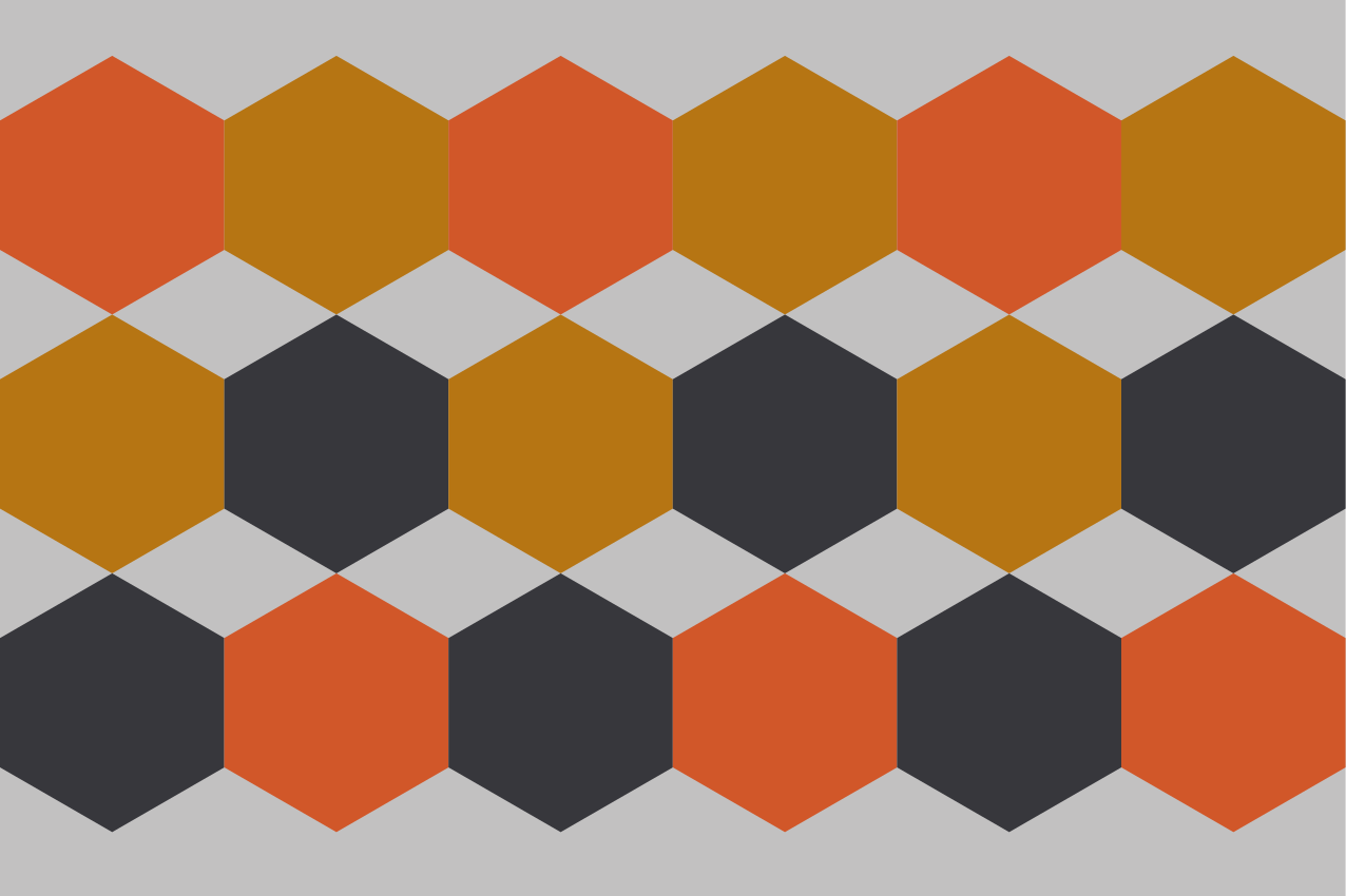 Modern placemats hexagon pattern design - TenStickers