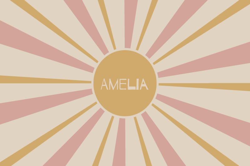 Personalisable placemat sunburst centerpiece - TenStickers