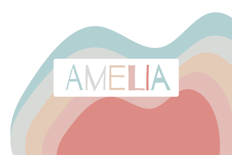 Personalizable placemat with colorful name design - TenStickers