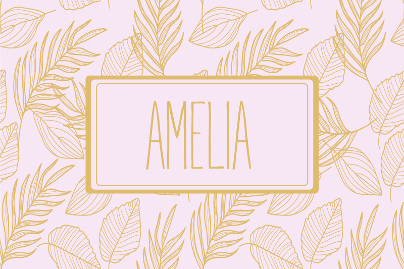 Personalisable placemat personalized leaf pattern - TenStickers