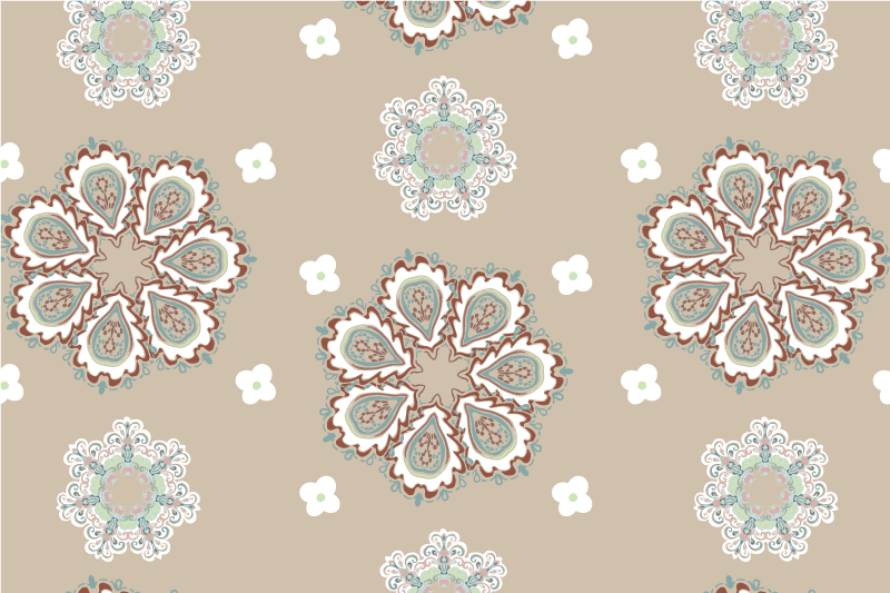 Placemat elegant floral patterns - TenStickers