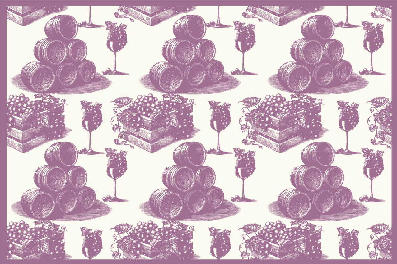 Modern placemats wine barrel stack - TenStickers