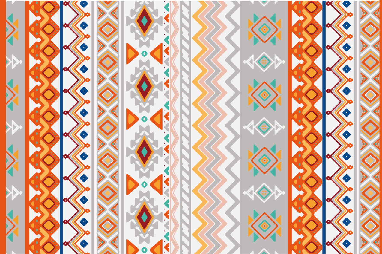 Bohemian style pattern textured placemats - TenStickers