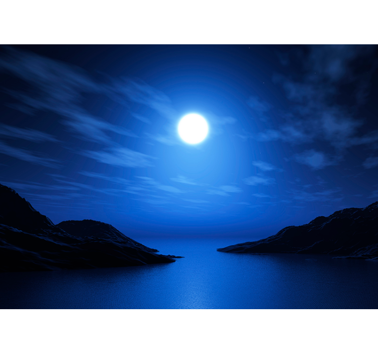 Lunar Night Scene sky wall mural - TenStickers