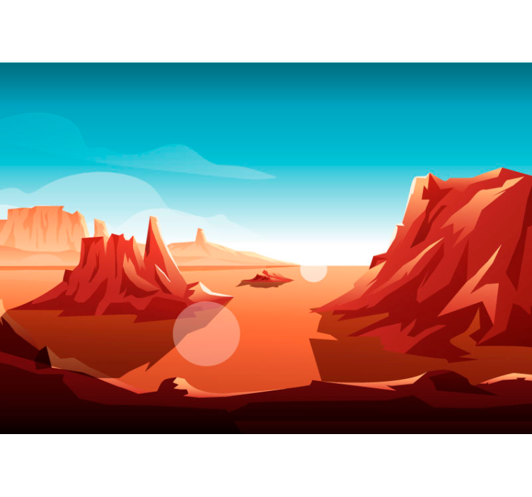 Desert sun kids wall murals - TenStickers