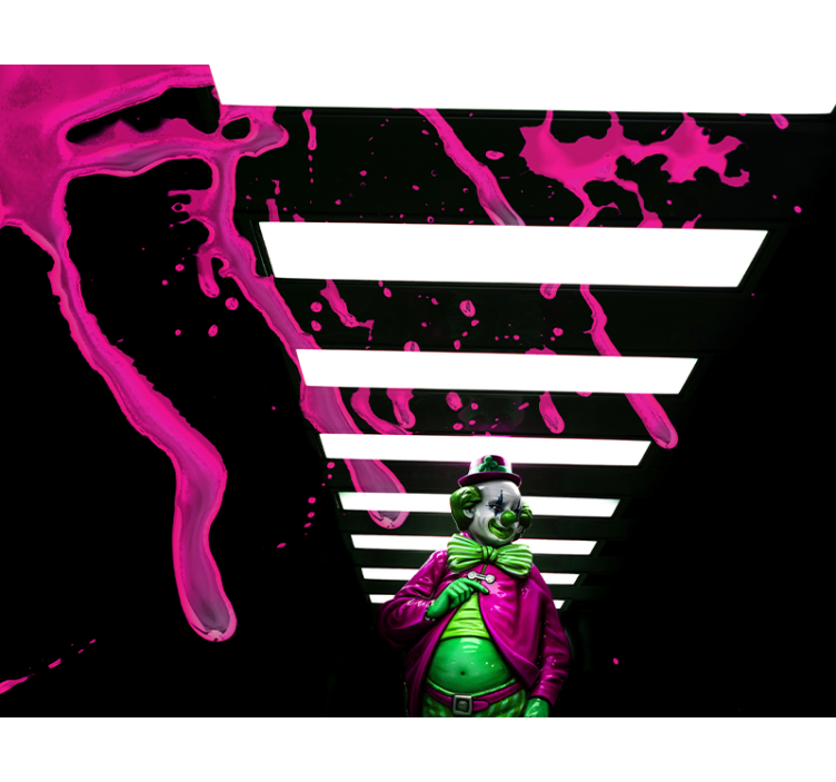 Clown in Pink graffiti wall mural - TenStickers