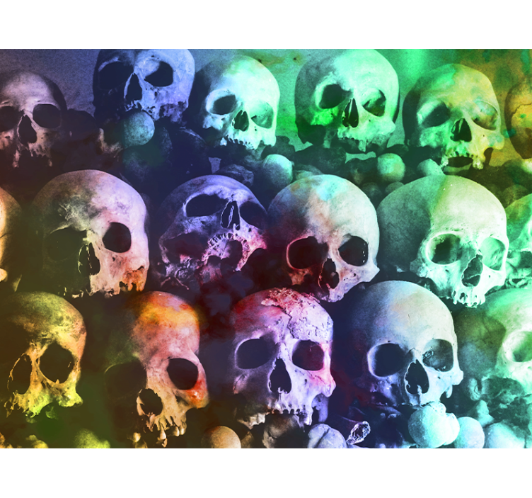Skulls and Color graffiti wall mural - TenStickers