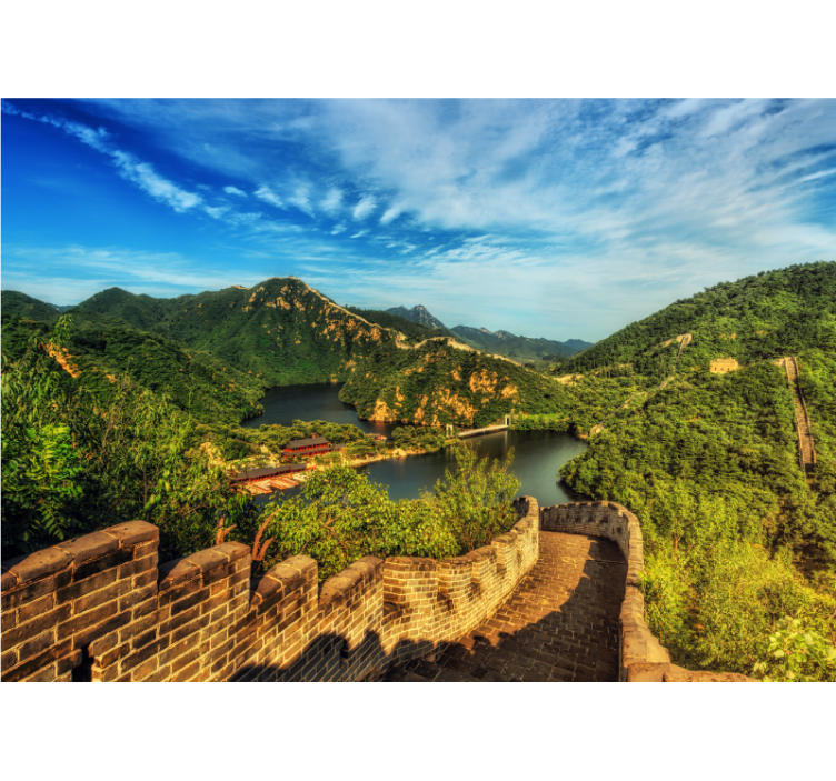Landscape wall mural great wall view - TenStickers