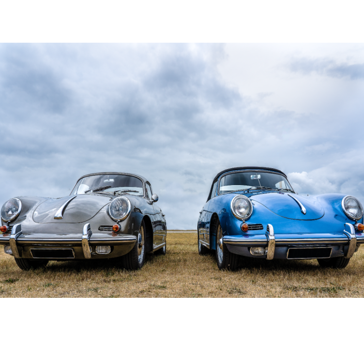 Classic Car Pair wall mural vehicle - TenStickers