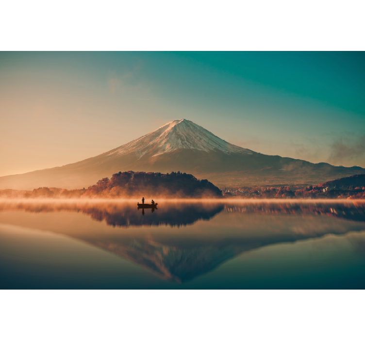 Mount Fuji Reflection landscape wall mural - TenStickers