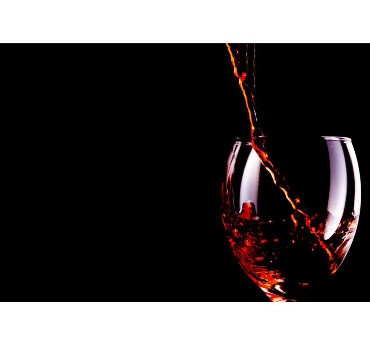 Red wine filling glass 3D Wall Mural - TenStickers