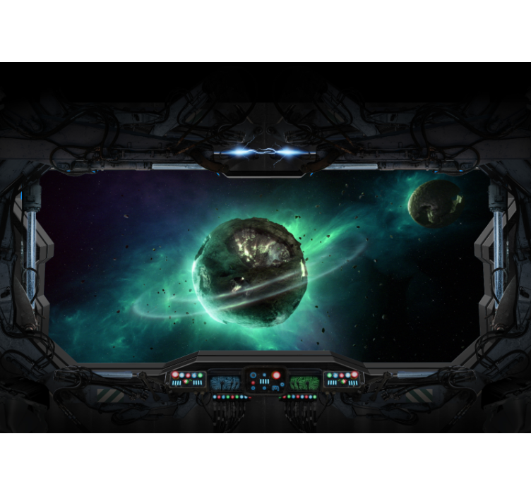 Space wall mural cosmic planetary view - TenStickers