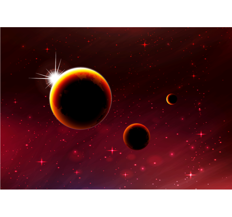 Celestial Bodies Scene space wall mural - TenStickers
