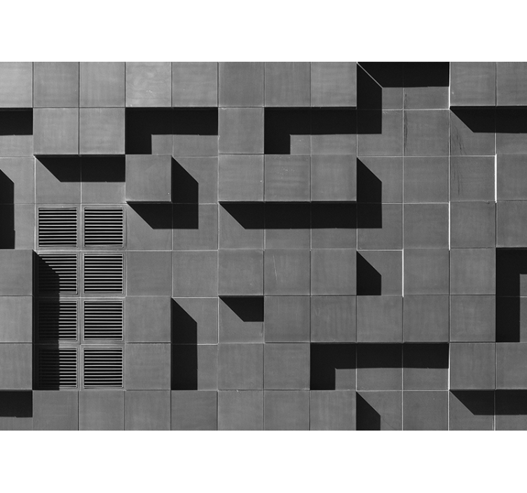 Geometric Shadow Play texture wall mural - TenStickers