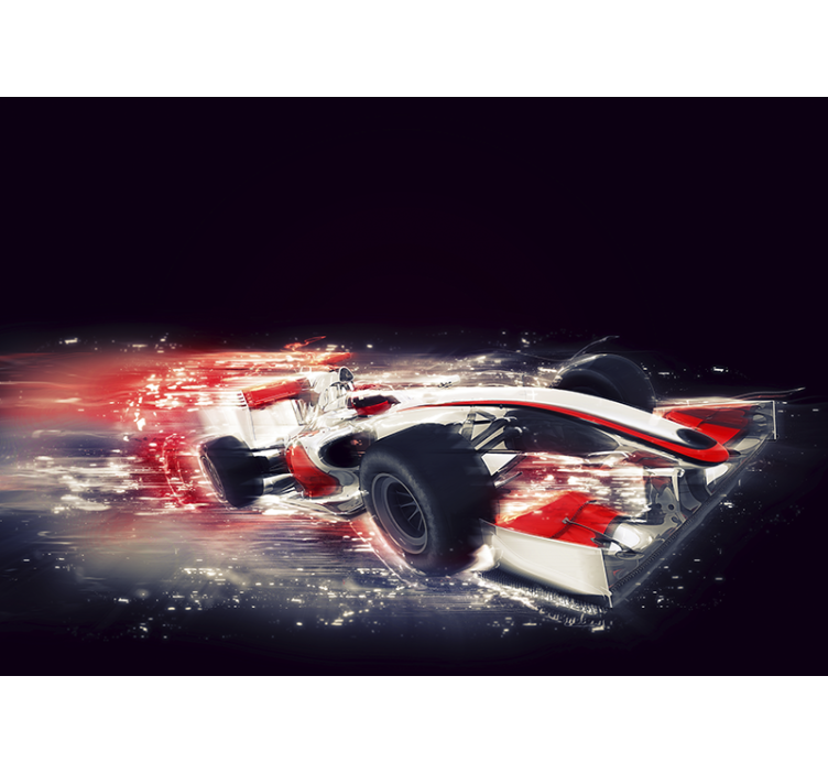 Wall mural vehicle racing car in motion - TenStickers