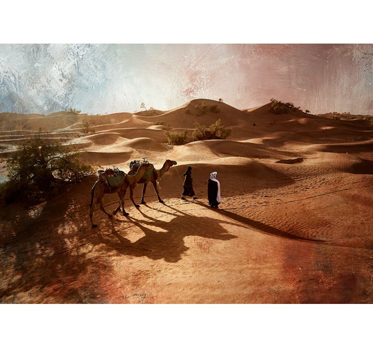 Sahara Caravan Expedition desert wall mural - TenStickers