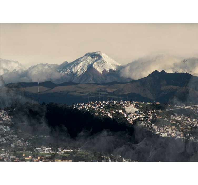 Icy Mountain Vista wall mural mountain - TenStickers