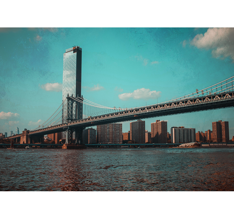 Brooklyn Bridge Perspective wall mural new york - TenStickers