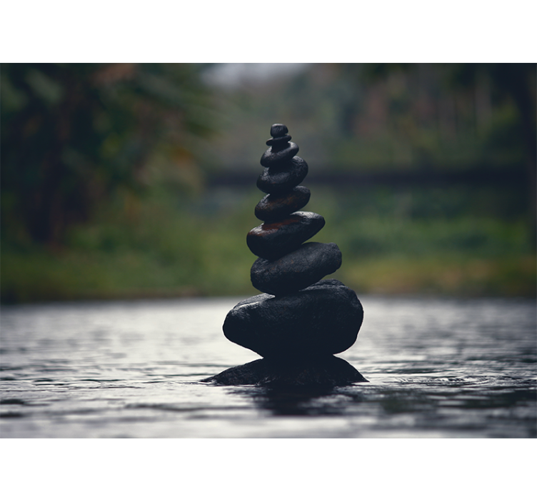 Stacked Stone Balance zen wall mural - TenStickers
