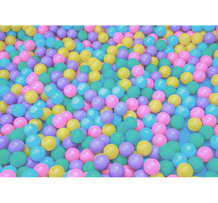 Colorful Playful Balls animals wall mural - TenStickers