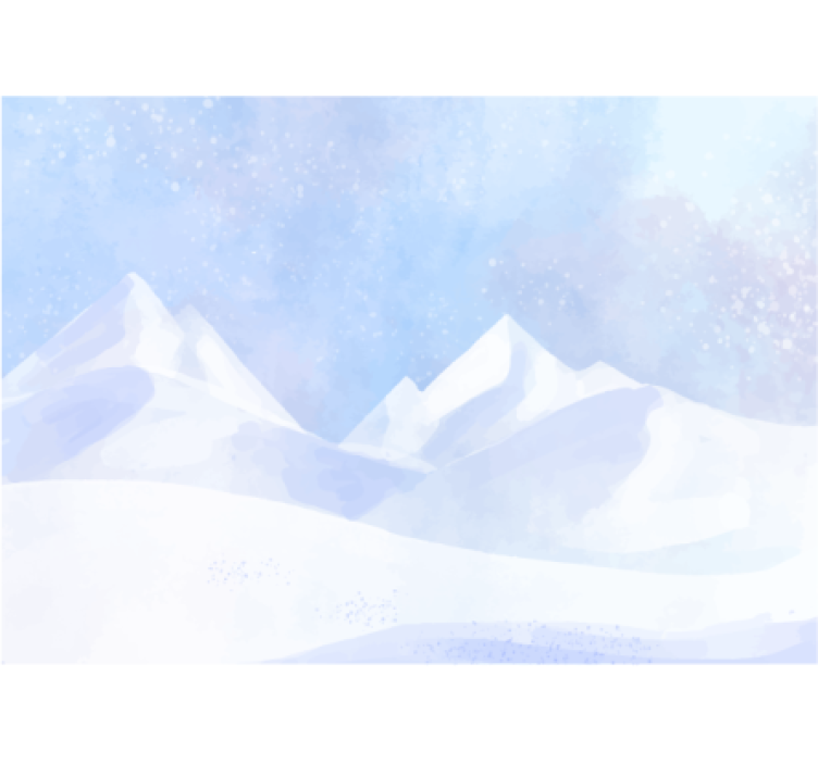 Icy Summit Ridges wall mural mountain - TenStickers
