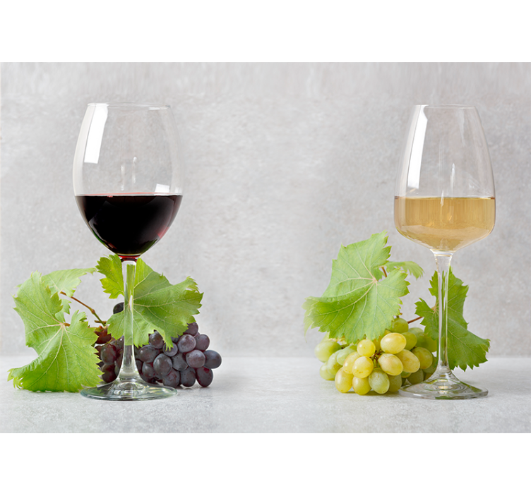 Music wall mural grapes and wine design - TenStickers