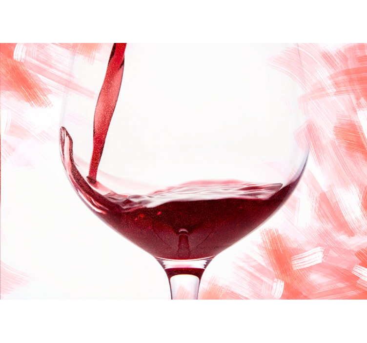 Romantic wall mural wine glass splash - TenStickers