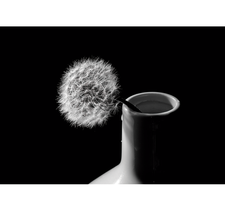 Dandelion wall mural dandelion in a vase - TenStickers
