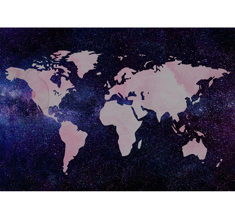 Chic Global Map world map wallpaper - TenStickers