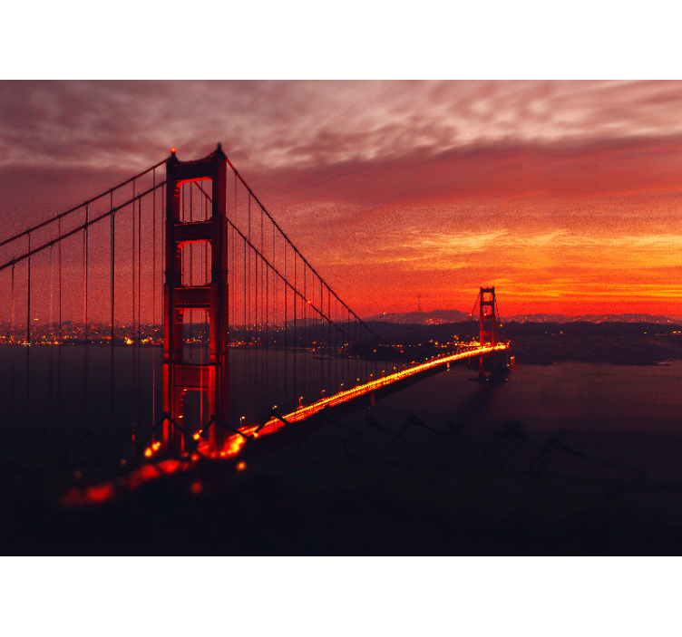 City wall mural golden gate arch - TenStickers