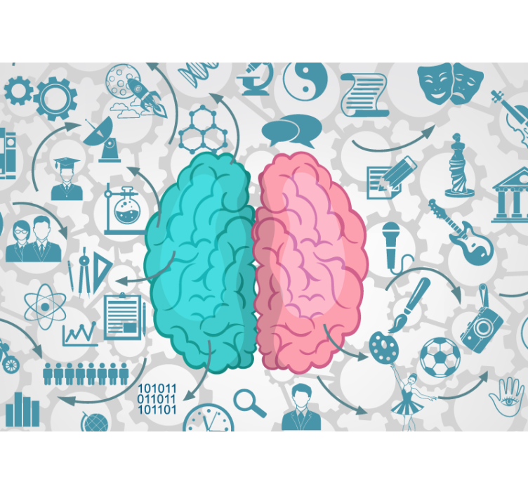 Wall mural modern creative brain design - TenStickers