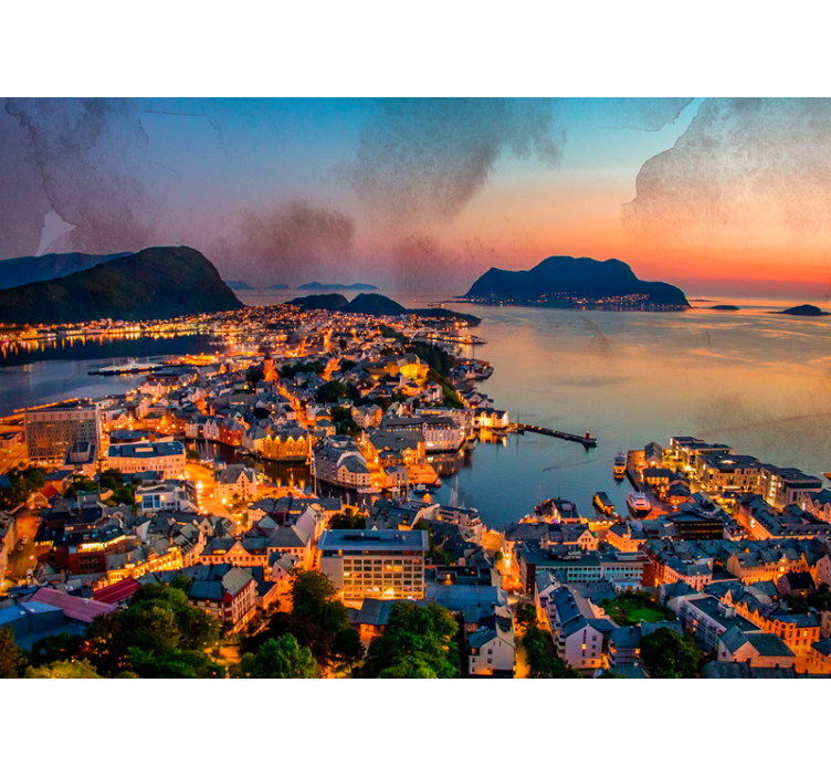 Scenic Coastal View city wall mural - TenStickers