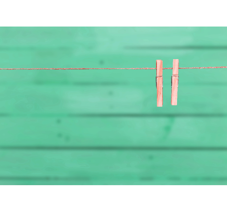 Laundry pegs on washing line Bathroom Murals - TenStickers