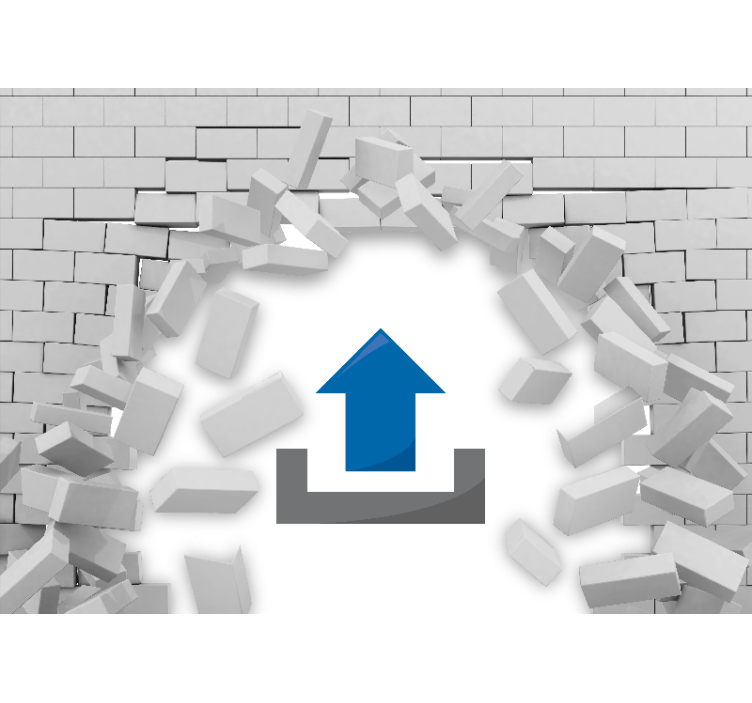 Broken wall 3d children brick - TenStickers