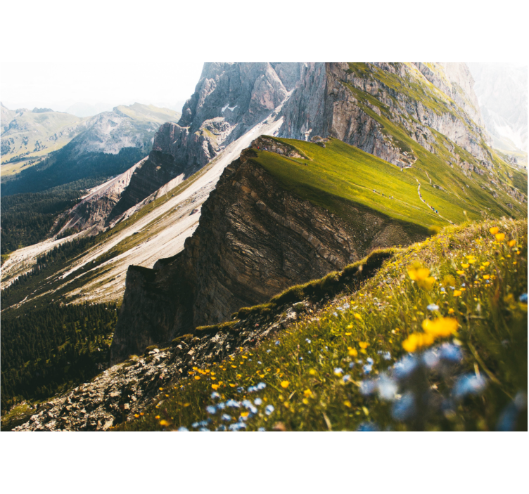 Mountainous terrain landscape wall mural - TenStickers