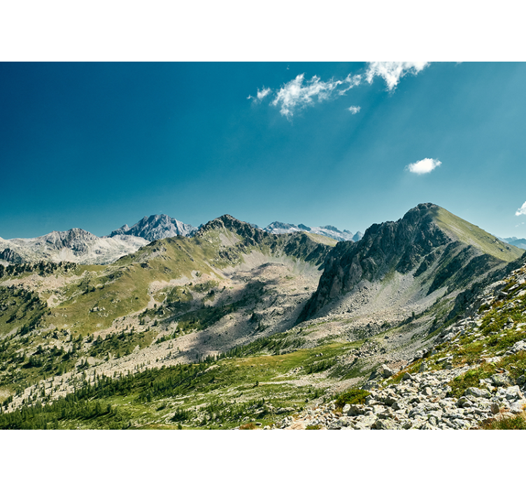 Landscape wall mural grand mountain range view - TenStickers