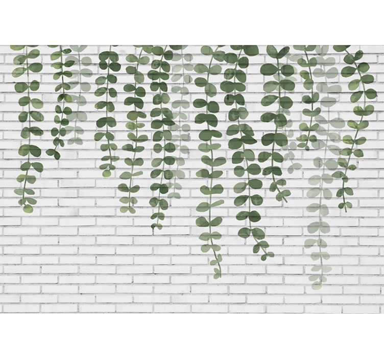 Wall mural trees hanging greenery decor - TenStickers