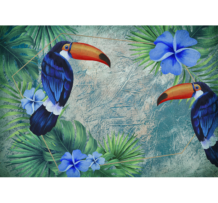Animals wall mural tropical toucan duo - TenStickers