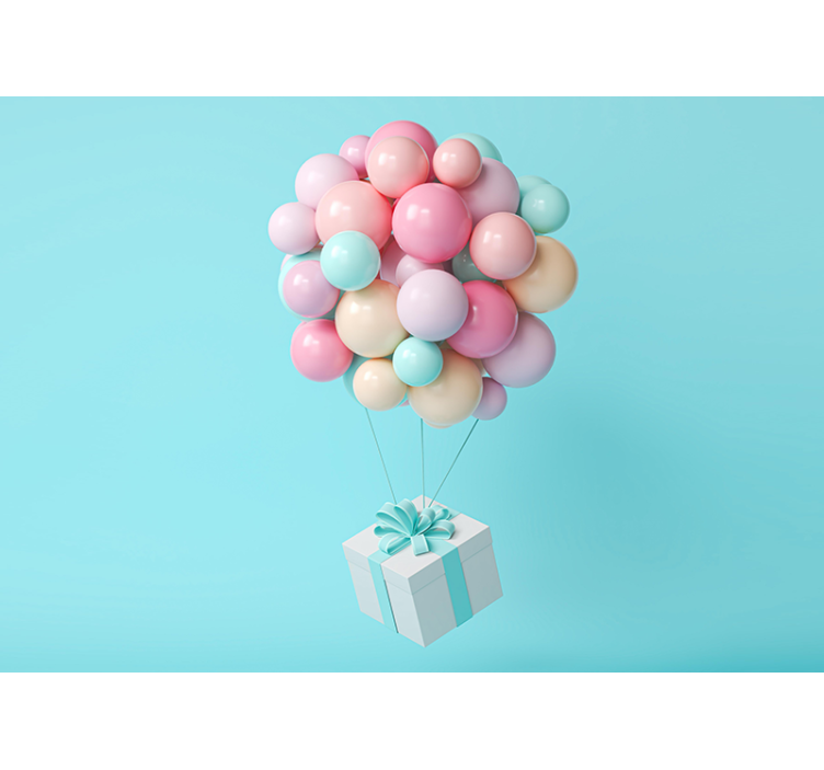 Balloon Bunch nursery wall mural - TenStickers