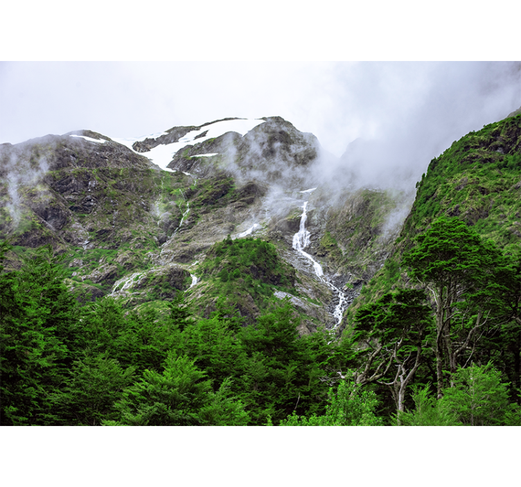 Landscape wall mural grand mountain view - TenStickers