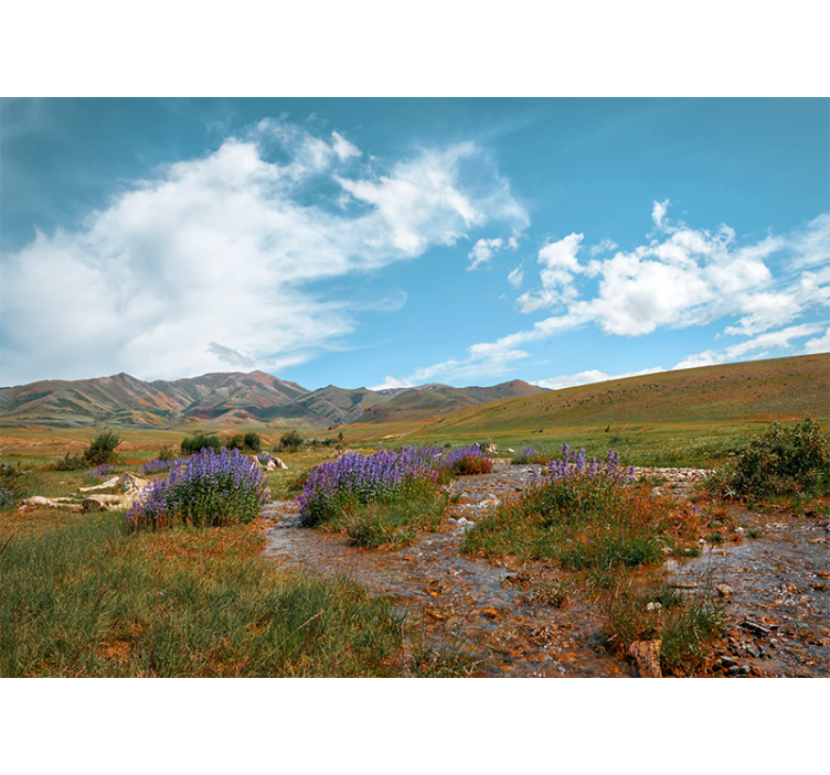 Serene Meadow Landscape wall mural nature - TenStickers