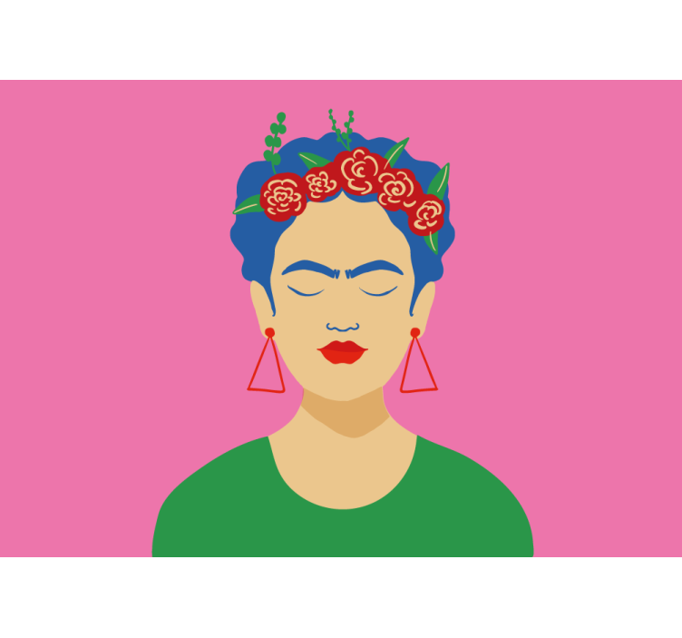 People wall mural frida kahlo portrait - TenStickers
